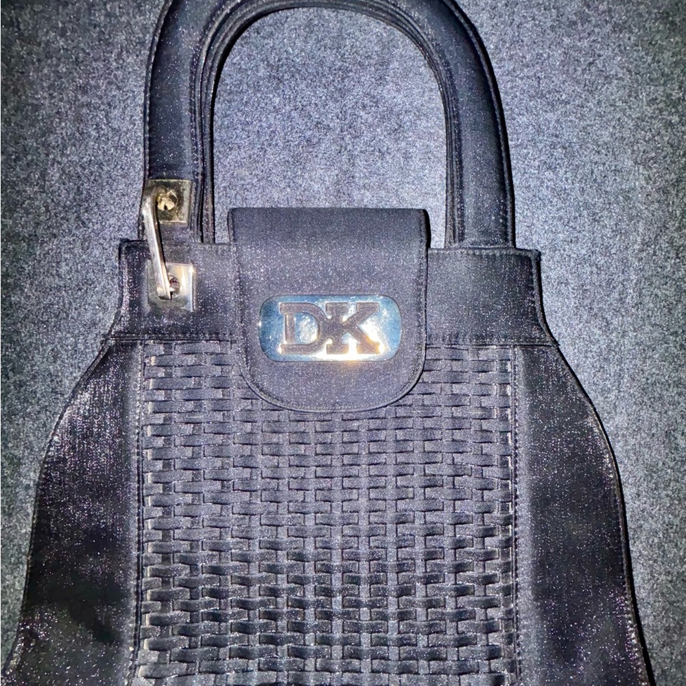 Donna Karan Black Textured Shoulder Bag